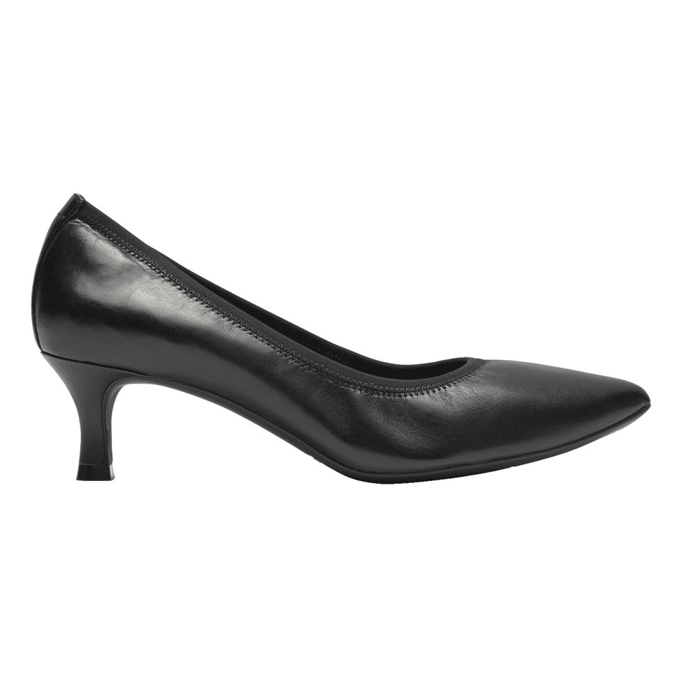 Rockport Canada Total Motion Kaiya Heel - Womens Pumps Black (HKX651293)